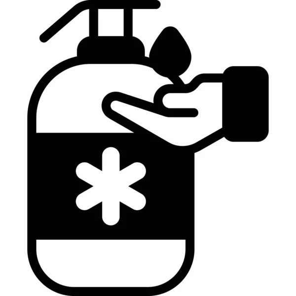 Hand Sanitizer Healthcare Medical Vektorgrafik Illustration Icon — Stockvektor