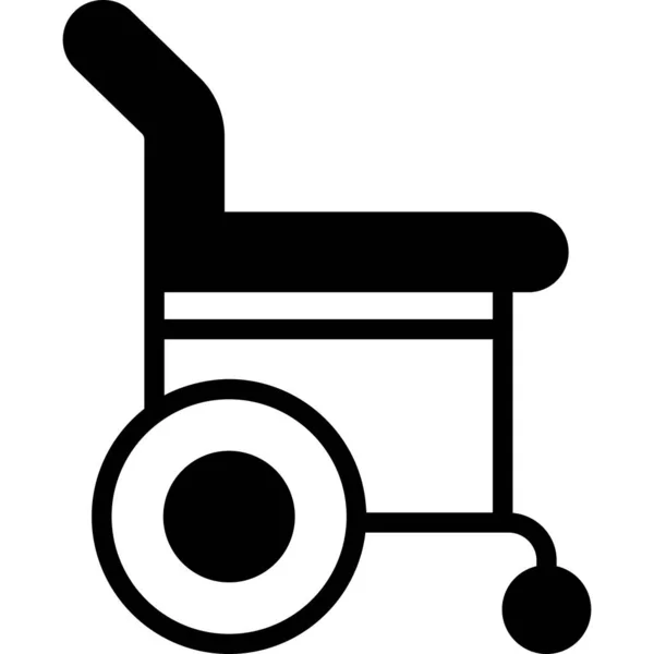 Wheel Chair Healthcare Ιατρική Διανυσματική Γραφική Απεικόνιση Εικονίδιο — Διανυσματικό Αρχείο