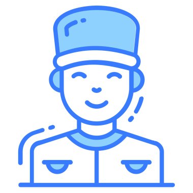 Sekreter simgesi, tek Avatar vektör illüstrasyonu