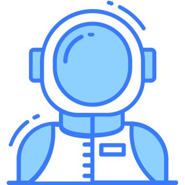 Uzay Adamı simgesi, tek Avatar vektör illüstrasyonu