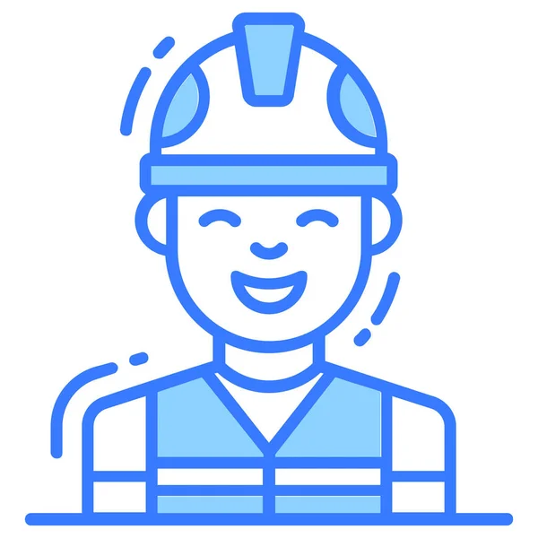Worker Icon Single Avatar Vector Illustration — Stock Vector