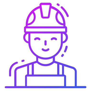 Mühendis simgesi, tek Avatar vektör çizimi