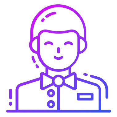 Garson simgesi, tek Avatar vektör çizimi