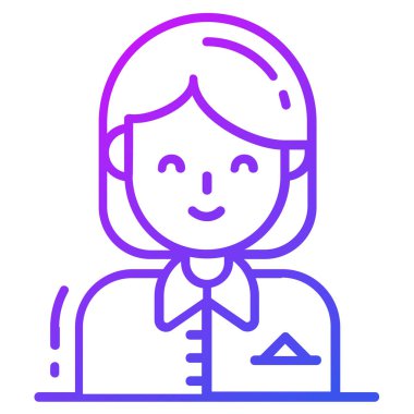 Yönetici simgesi, tek Avatar vektör illüstrasyonu