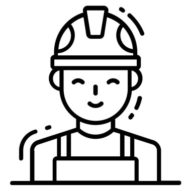 Mühendis simgesi, tek Avatar vektör çizimi