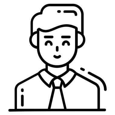 Yönetici simgesi, tek Avatar vektör illüstrasyonu