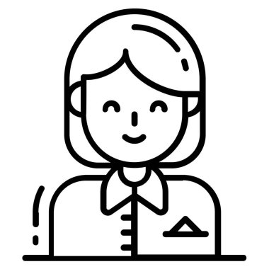 Yönetici simgesi, tek Avatar vektör illüstrasyonu