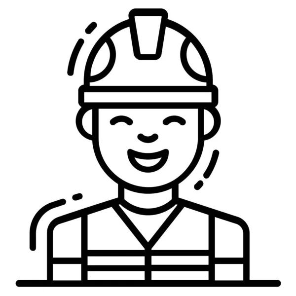 Worker Icon Single Avatar Vector Illustration — Stock Vector