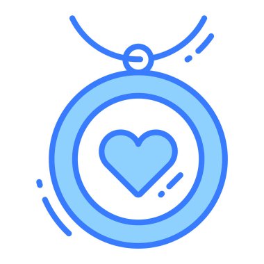 kolye simgesi, moda biçimi, Beyaz Arkaplanda izole edilmiş, Stock vektör çizimleri.