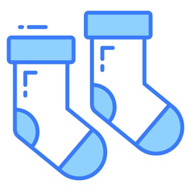 Çorap simgesi, moda biçimi, Beyaz Arkaplanda izole edilmiş, Stock vektör çizimleri.