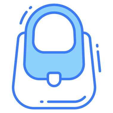 çanta simgesi, moda biçimi, Beyaz Arkaplanda izole edilmiş, Stock vektör çizimleri.