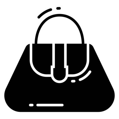 el çantası simgesi, moda biçimi, Beyaz Arkaplanda izole edilmiş, Stock vektör çizimleri.