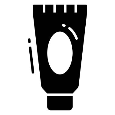 Krema simgesi, moda biçimi, Beyaz Arkaplanda izole edilmiş, Stock vektör çizimleri.