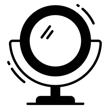 ayna simgesi, moda biçimi, Beyaz Arkaplanda izole edilmiş, Stock vektör çizimleri.