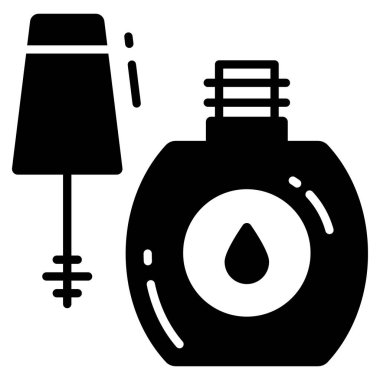 Tırnak cilası simgesi, moda stili, Beyaz Arkaplan 'da izole edilmiş, Stock vektör çizimleri.