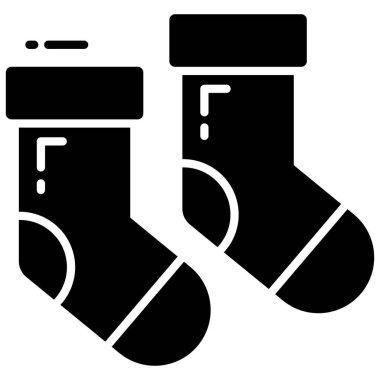 Çorap simgesi, moda biçimi, Beyaz Arkaplanda izole edilmiş, Stock vektör çizimleri.