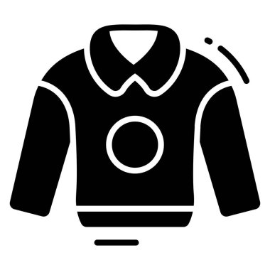 sweatshirt simgesi, moda biçimi, Beyaz Arkaplanda izole edilmiş, Stock vektör çizimleri.