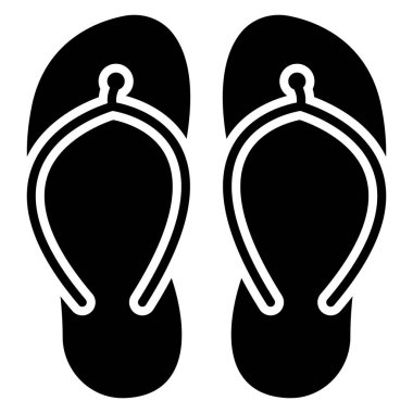 terlik simgesi, moda biçimi, Beyaz Arkaplanda izole edilmiş, Stock vektör çizimleri.