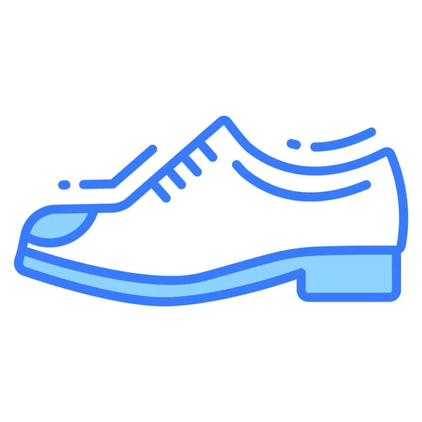 革の靴のアイコン トレンディーなスタイル 白の背景に隔離された ストックベクトルイラスト — ストックベクタ