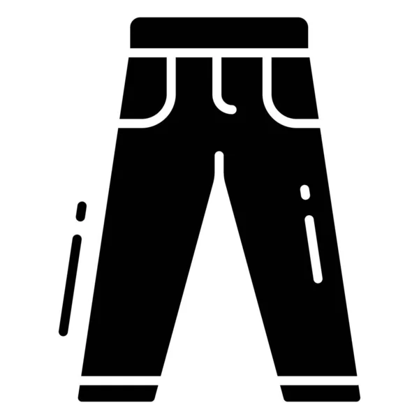 Icona Pantalone Stile Alla Moda Isolato Sfondo Bianco Illustrazioni Vettoriali — Vettoriale Stock