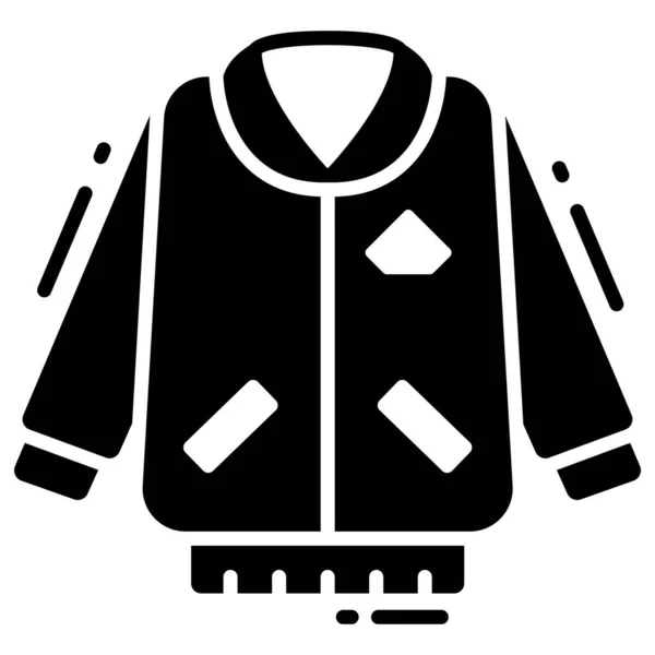 Значок Куртки Модний Стиль Ізольовані Білому Тлі Стокові Векторні Ілюстрації — стоковий вектор