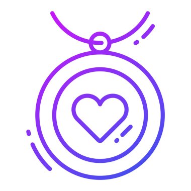 kolye simgesi, moda biçimi, Beyaz Arkaplanda izole edilmiş, Stock vektör çizimleri.