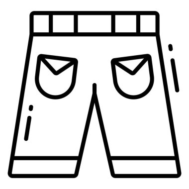 Pantolon simgesi, moda biçimi, Beyaz Arkaplanda izole edilmiş, Stock vektör çizimleri.