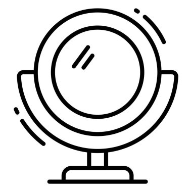 ayna simgesi, moda biçimi, Beyaz Arkaplanda izole edilmiş, Stock vektör çizimleri.