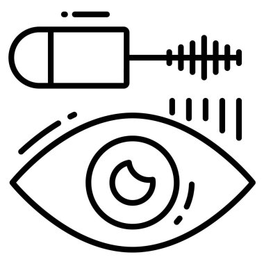 rimel ikonu, moda biçimi, Beyaz Arkaplanda izole edilmiş, Stock vektör çizimleri.