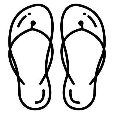 terlik simgesi, moda biçimi, Beyaz Arkaplanda izole edilmiş, Stock vektör çizimleri.