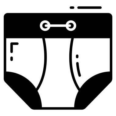 Bebek bezi simgesi, moda biçimi, Beyaz Arkaplanda izole edilmiş, Stock vektör çizimleri.