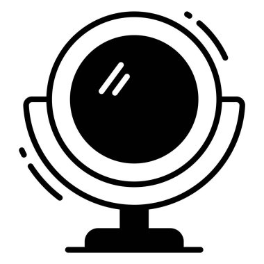 ayna simgesi, moda biçimi, Beyaz Arkaplanda izole edilmiş, Stock vektör çizimleri.