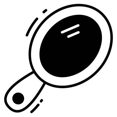 ayna simgesi, moda biçimi, Beyaz Arkaplanda izole edilmiş, Stock vektör çizimleri.