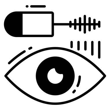 rimel ikonu, moda biçimi, Beyaz Arkaplanda izole edilmiş, Stock vektör çizimleri.