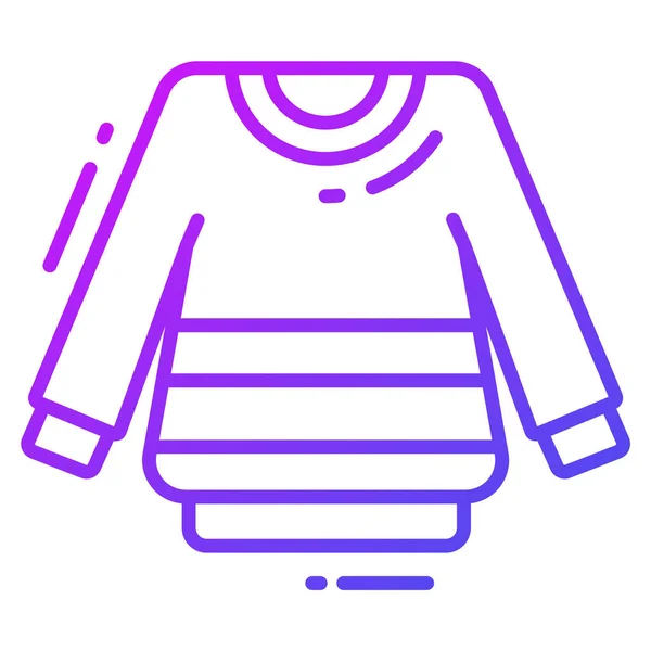스웨터 아이콘 유행하는 스타일 화이트 그라운드에서 고립됨 Stock Vector Illustration — 스톡 벡터