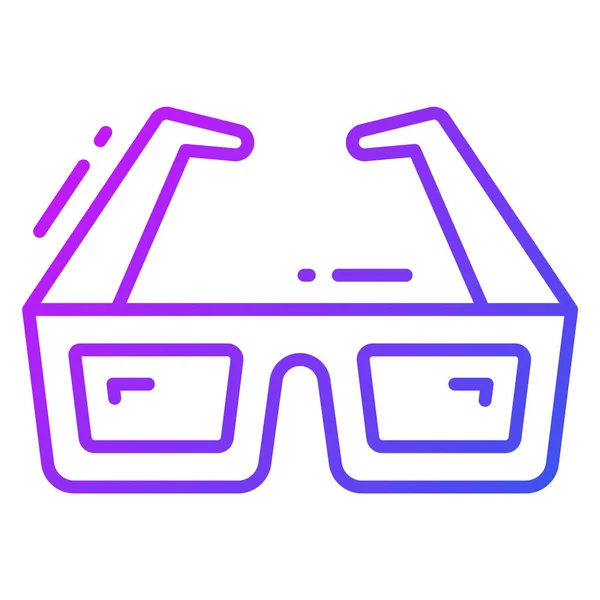 Gözlük Simgesi Moda Biçimi Beyaz Arkaplanda Izole Edilmiş Stock Vektör — Stok Vektör