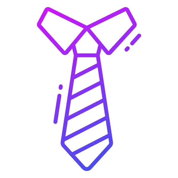 Icône Cravate Style Branché Isolé Sur Fond Blanc Illustrations Vectorielles — Image vectorielle