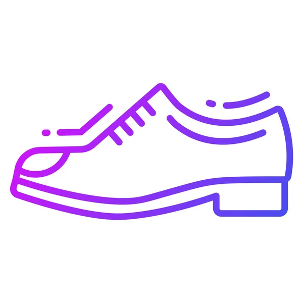 Icône Chaussures Cuir Style Branché Isolé Sur Fond Blanc Illustrations — Image vectorielle