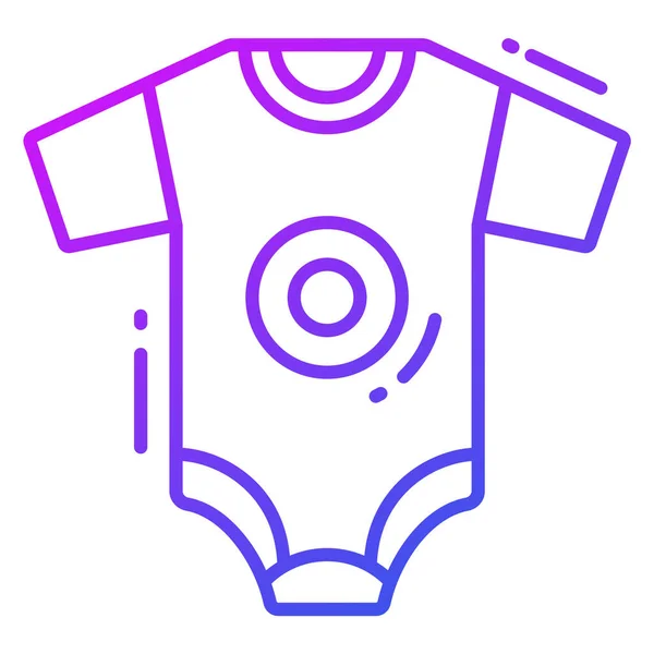 婴儿服装图标 流行风格 独立于白色背景 股票矢量插图 — 图库矢量图片