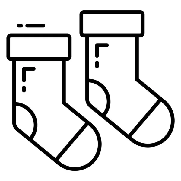 Çorap Simgesi Moda Biçimi Beyaz Arkaplanda Izole Edilmiş Stock Vektör — Stok Vektör