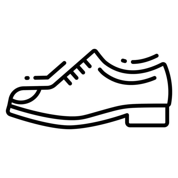 Иконка Кожаной Обуви Модный Стиль Изолированные Белом Фоне Векторные Иллюстрации — стоковый вектор