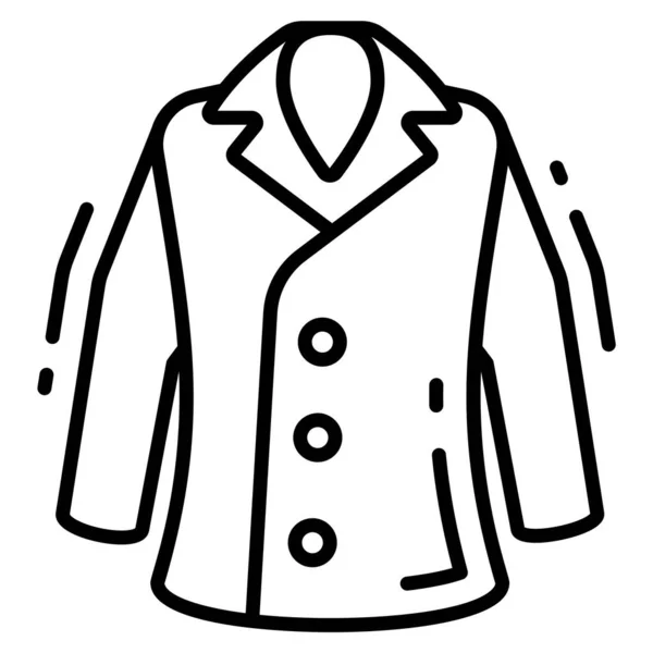 Topcoat Icono Estilo Moda Aislado Sobre Fondo Blanco Ilustraciones Vector — Archivo Imágenes Vectoriales