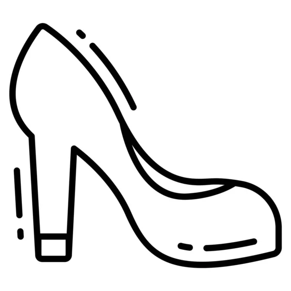 高跟鞋图标 流行风格 独立于白色背景 股票矢量插图 — 图库矢量图片