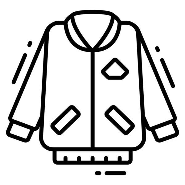 Значок Пиджака Модный Стиль Изолированный Белом Фоне Векторные Иллюстрации — стоковый вектор