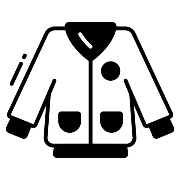 Значок Куртки Модний Стиль Ізольовані Білому Тлі Стокові Векторні Ілюстрації — стоковий вектор