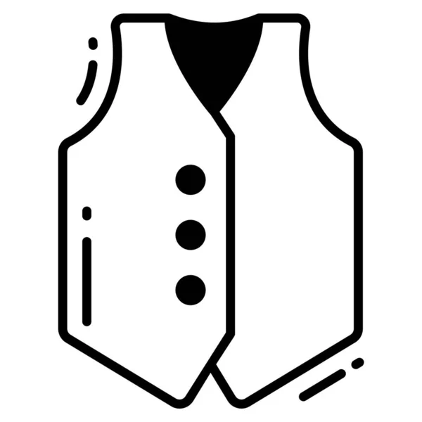 Waistcoat Icon Trendy Style Isolated White Background Stock Vector Illustrations — Stock Vector