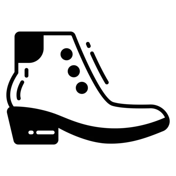 Ayakkabı Simgesi Moda Biçimi Beyaz Arkaplanda Izole Edilmiş Stock Vektör — Stok Vektör