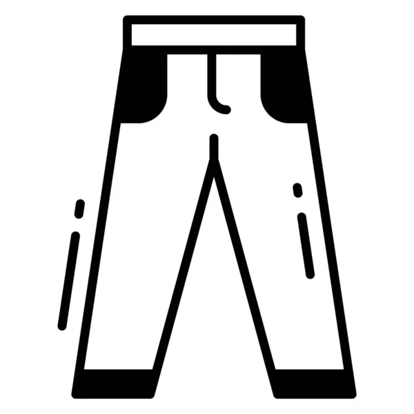 Icona Pantalone Stile Alla Moda Isolato Sfondo Bianco Illustrazioni Vettoriali — Vettoriale Stock