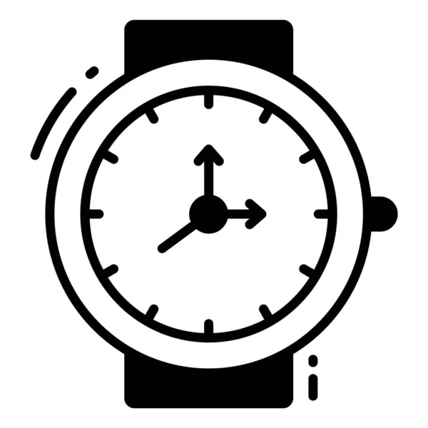 Ícone Relógio Pulso Estilo Moderno Isolado Fundo Branco Ilustrações Vetor —  Vetores de Stock