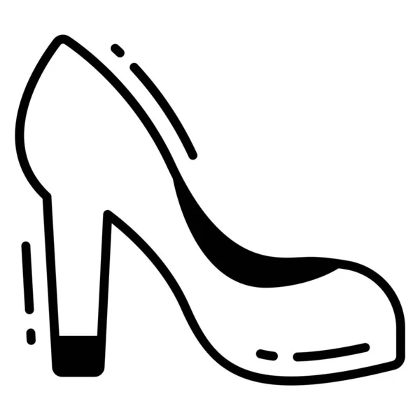 High Heel Icon Trendy Style Isolated White Background Stock Vector — Stock Vector
